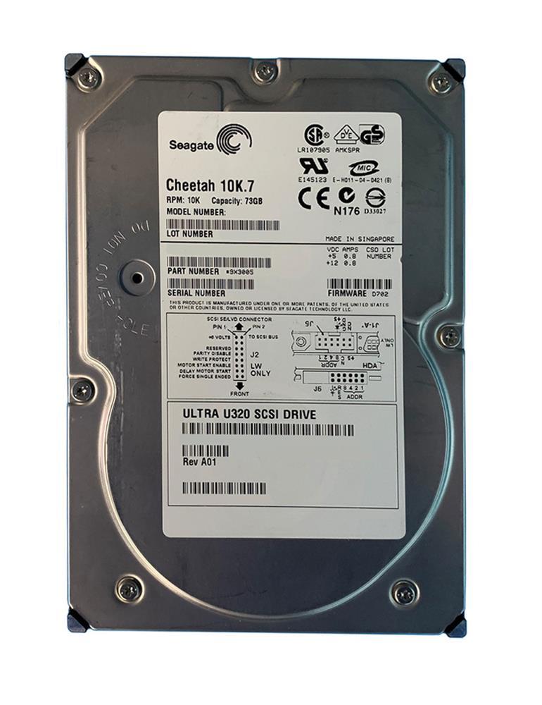 9X3005-044 Seagate Cheetah 10K.7 73.4GB 10000RPM Ultra-320 SCSI 68-Pin 8MB Cache 3.5-inch Internal Hard Drive