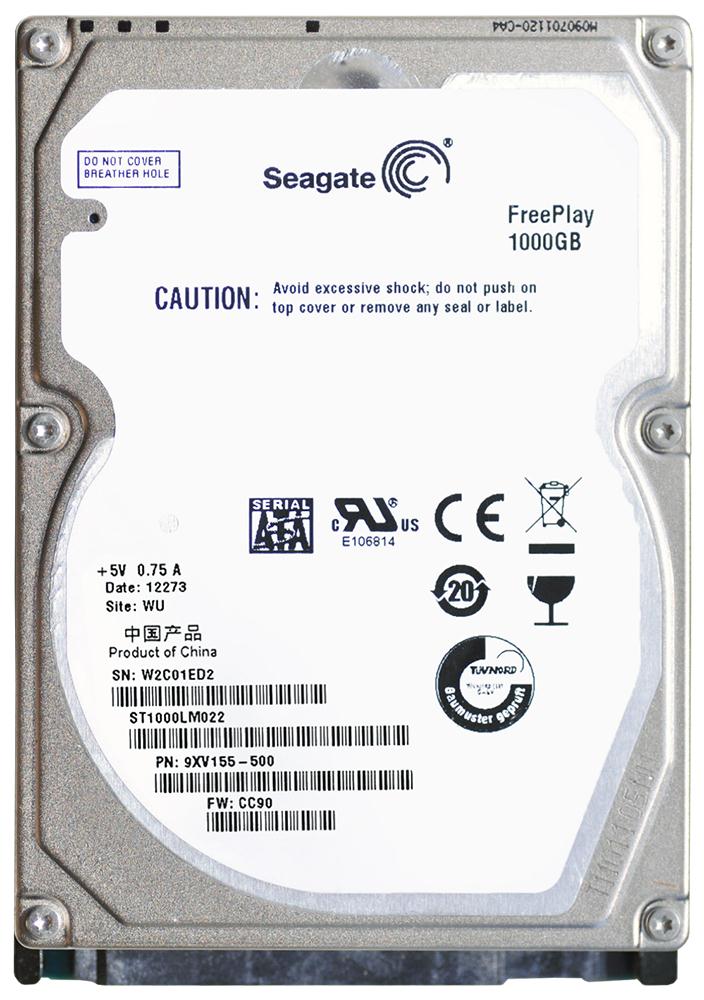 9XV155-500 Seagate FreePlay 1TB 5400RPM SATA 3Gbps 16MB Cache 2.5-inch Internal Hard Drive