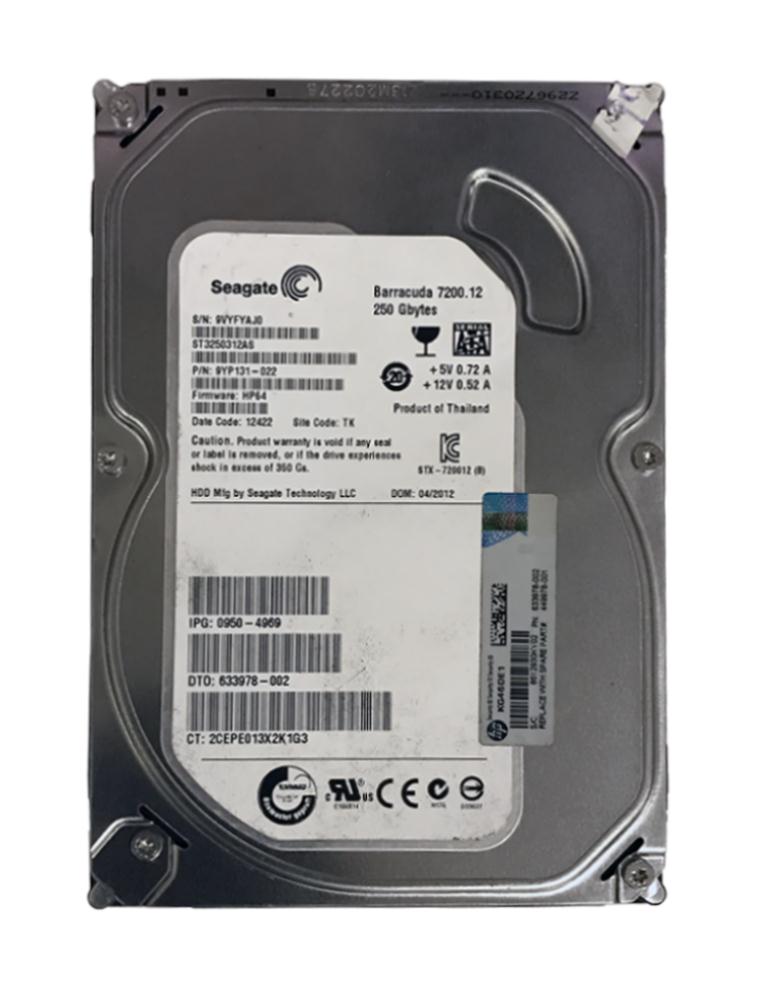 9YP131-022 Seagate Barracuda 250GB 7200RPM SATA 6Gbps 8MB Cache 3.5-inch Internal Hard Drive