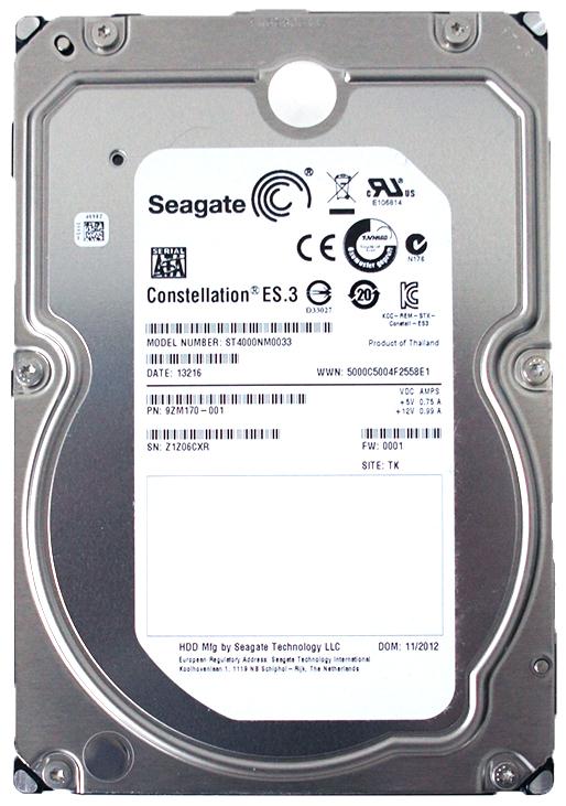 9ZM170-001 Seagate Constellation ES.3 4TB 7200RPM SATA 6Gbps 128MB Cache 3.5-inch Internal Hard Drive
