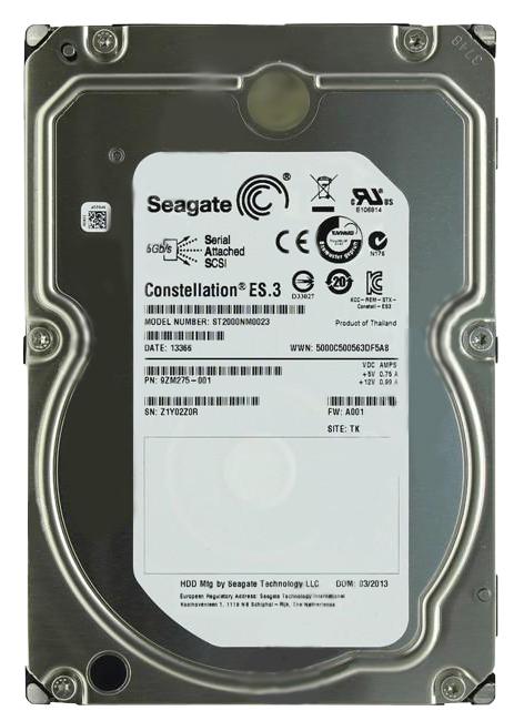 9ZM275-001 Seagate Constellation ES.3 2TB 7200RPM SAS 6Gbps 128MB Cache 3.5-inch Internal Hard Drive