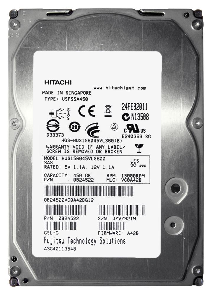 A3C40113548 Fujitsu 450GB 15000RPM SAS 6Gbps 64MB Cache 3.5-inch Internal Hard Drive