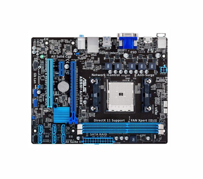 A55M-A/USB3-DDO ASUS A55M-A/USB3 Athlon/A-Series Processor Support AMD A55 FCH (Hudson D2) Chipset Socket FM2 micro-ATX Motherboard (Refurbished)