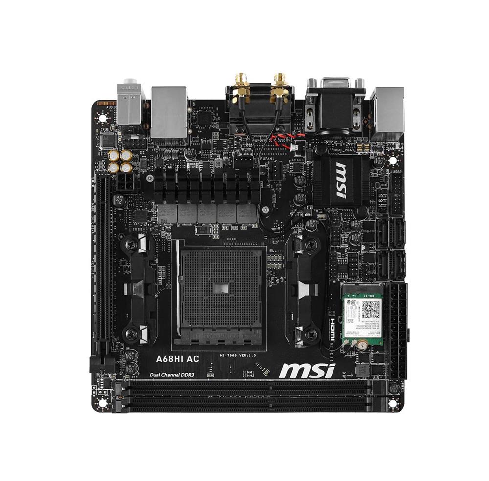 A68HIAC MSI A68HI AC AMD A68H Chipset Socket FM2+ mini-ITX Motherboard (Refurbished)