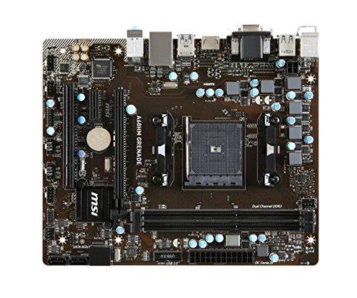 A68HM-GRENADE MSI A68HM GRENADE Socket FM2+ AMD A68H Chipset AMD A-Series/ AMD Athlon Processors Support DDR3 2x DIMM 4x SATA 6.0Gb/s Miro-ATX Motherboard (Refurbished)
