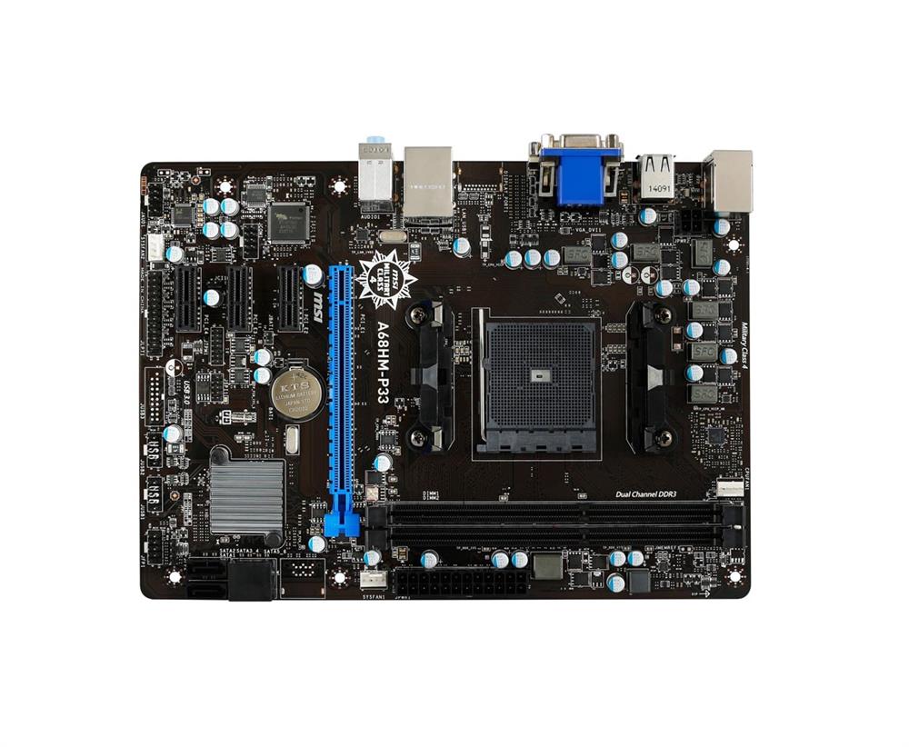 A68HM-P33 MSI Amd A68H A-Series APU/ Athlon Processors Support Micro-ATX Socket FM2+ Motherboard (Refurbished)