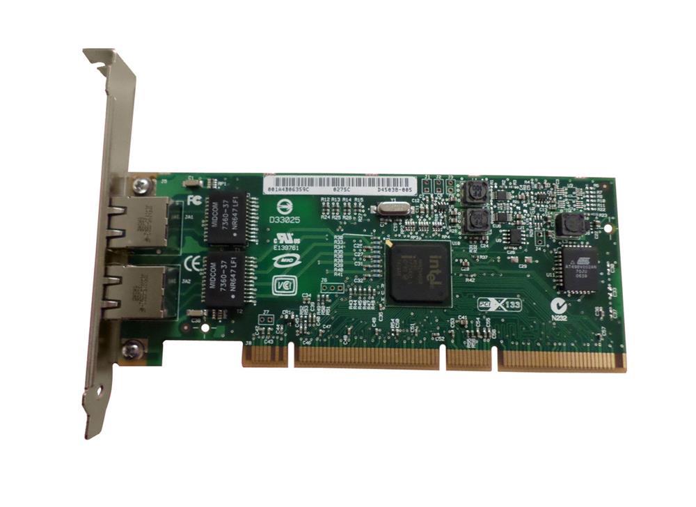 A7012-60601 HP Dual-Ports RJ-45 1Gbps 10Base-T/100Base-TX/1000Base-T Gigabit Ethernet PCI-X Server Network Adapter