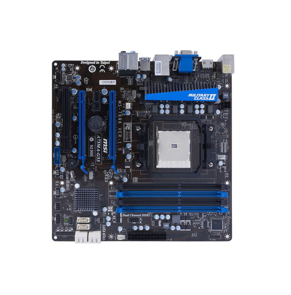 A75MA-G55-R MSI AMD A75 Socket Fm1 Matx Motherboard with Video HDMI (Refurbished)