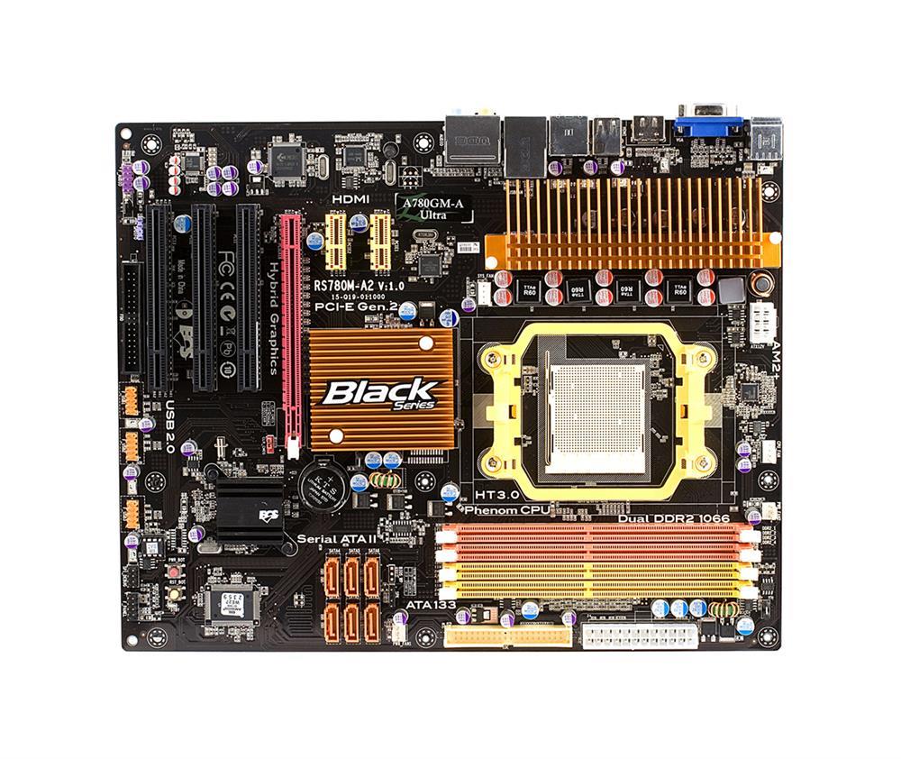 A780GM-A ECS Socket AM2+ AMD 780G + SB700 Chipset AMD Phenom II/ Phenom/ AMD Athlon 64 X2 Dual-Core/ Athlon 64/ AMD Sempron Processors Support DDR2 4x DIMM 5x SATA 3.0Gb/s ATX Motherboard (Refurbished)
