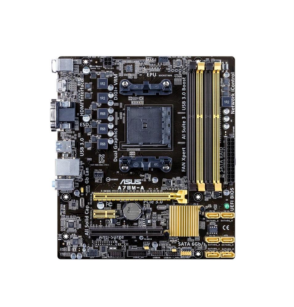 A78MA ASUS A78m-a Fm2+ Amd Socket Fm2+ Athlon& 153 /a Series Processors 4x DIMM DDR3 2400 O.c. A78m-a Motherboard (Refurbished)
