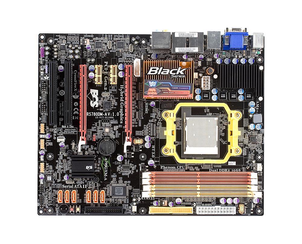 A790GXM-A ECS Socket AM2 AMD 790G /SB9750 Chipset AMD Phenom II/ AMD Phenom/ AMD Athlon 64 FX/ AMD Athlon 64 X2 Dual-Core/ AMD Athlon 64/ AMD Sempron Processors Support DDR2 4x DIMM 6x SATA 3.0Gb/s ATX Motherboard (Refurbished)
