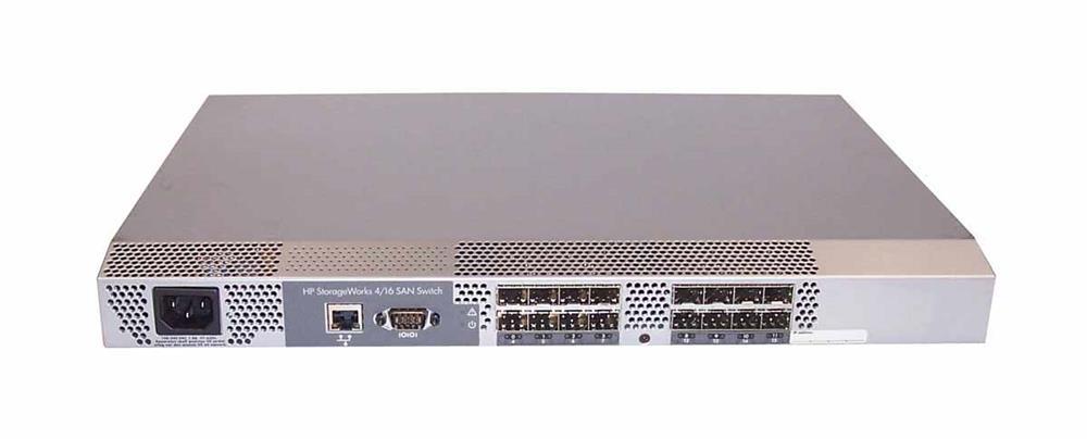 A7985A HP StorageWorks SAN Switch 4/16 Switch 4GB Fibre Channel + 16 x SFP (empty) 1U Rack-mountable (Refurbished)