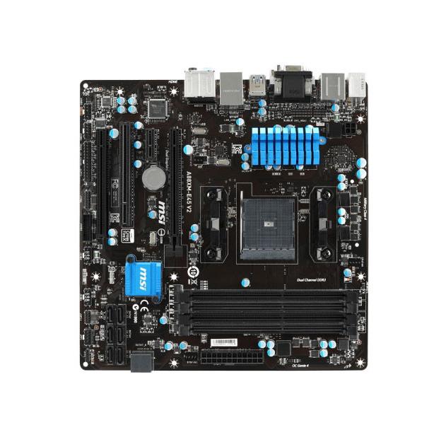 A88XM-E45 V2 MSI Socket FM2+ AMD A88X Chipset AMD A-Series/ Athlon Processors Support DDR3 4x DIMM 8x SATA 6.0Gb/s Micro-ATX Motherboard (Refurbished)
