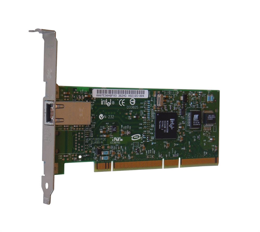 A92165-004 Intel PRO/1000 MT Single-Port RJ-45 1Gbps 10Base-T/100Base-TX/1000Base-T Gigabit Ethernet PCI-X Server Network Adapter