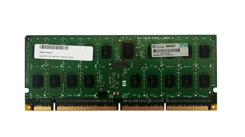 A9846-60301 HP 2GB PC2-4200 DDR2-533MHz ECC Registered CL4 278-Pin DIMM Single Rank Memory Module