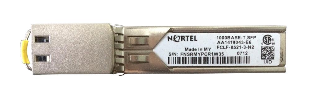 AA1419043-E6 Nortel 1Gbps 1000Base-T Copper 100m RJ-45 Connector SFP Transceiver Module (Refurbished)