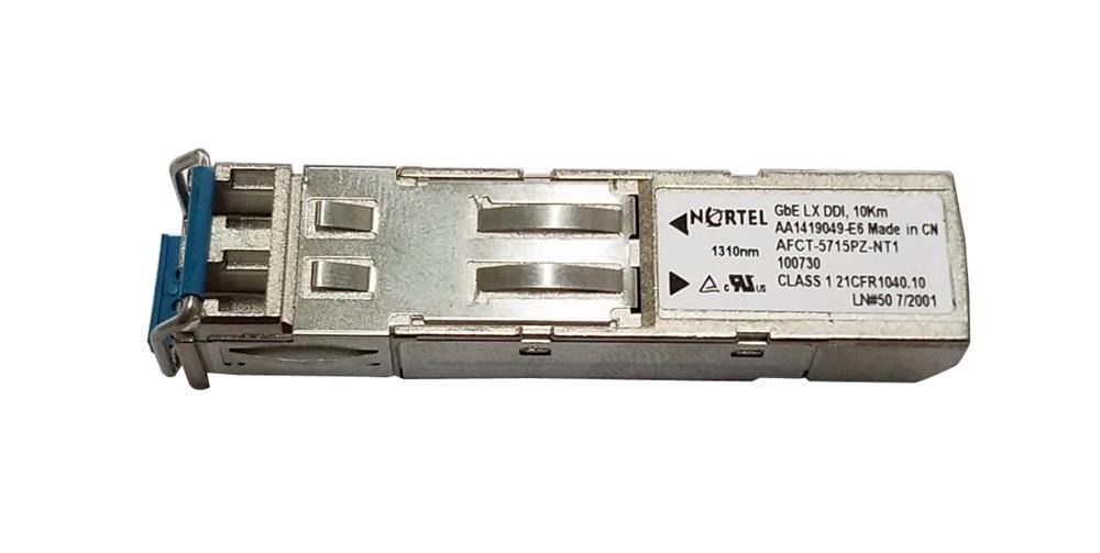 AA1419049-E6 Nortel 1.25Gbps 1000Base-LX Single-mode Fiber 10km 1310nm Duplex LC Connector SFP (mini-GBIC) Transceiver Module (Refurbished)
