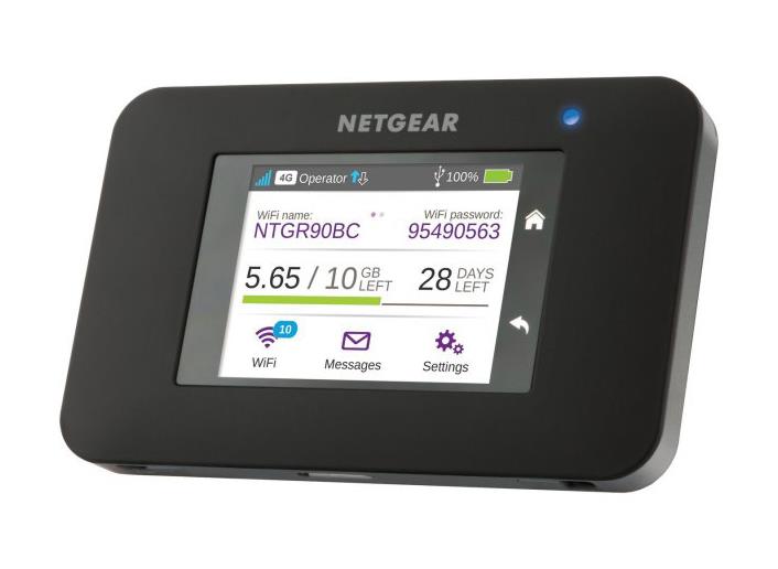 AC790S Netgear AirCard Wi-Fi 5 IEEE 802.11ac Cellular Modem/Wireless Router - 4G - LTE 700, LTE 900, LTE 1800, LTE 2100, LTE 2600, WCDMA 850, WCDMA 900, WCDMA 1900, WCDMA 2100 - LTE - 2.40 GHz ISM (Refurbished)