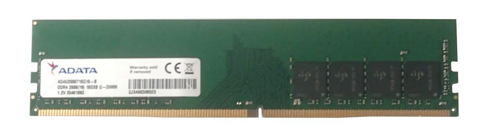 AD4U2666716G19-B ADATA 16GB PC4-21300 DDR4-2666MHz non-ECC Unbuffered CL19 288-Pin DIMM 1.2V Single Rank Memory Module