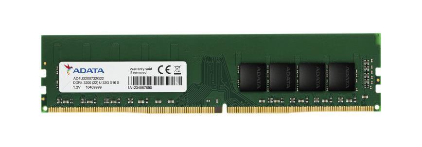 AD4U32008G22-RGN ADATA 8GB PC4-25600 DDR4-3200MHz non-ECC Unbuffered CL22 288-Pin DIMM 1.2V Single Rank Memory Module