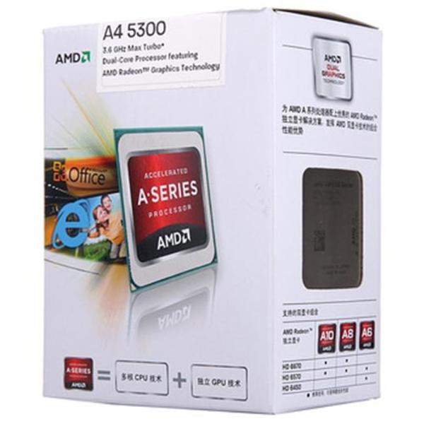AD5300OKHJBOX-A1 AMD A4-5300 Dual-Core 3.40GHz 1MB L2 Cache Socket FM2 Dual-Core Processor