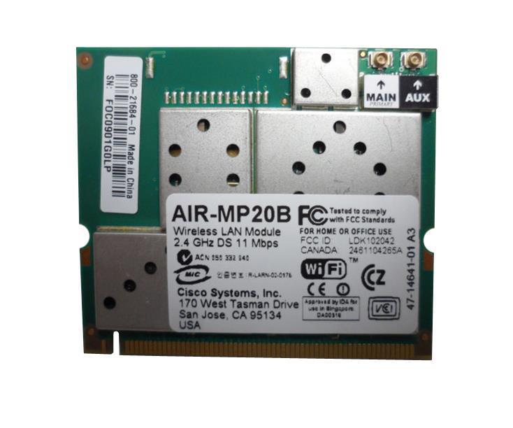 AIR-MP20B-E-K9 Cisco Access Point Mini Pci Module For Aironet 1200 Series (Refurbished)
