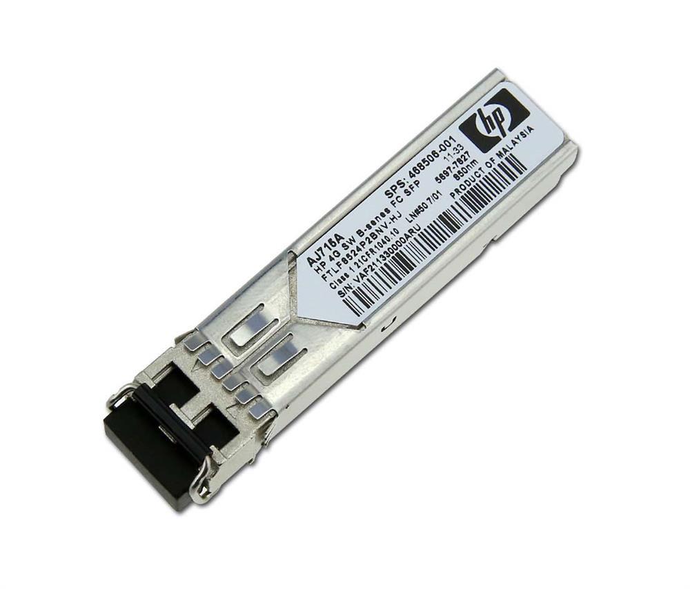 AJ715AX HP B-Series 4Gbps Multi-mode Fiber Short Wave Fibre Channel 550m 850nm Duplex LC Connector SFP Transceiver Module