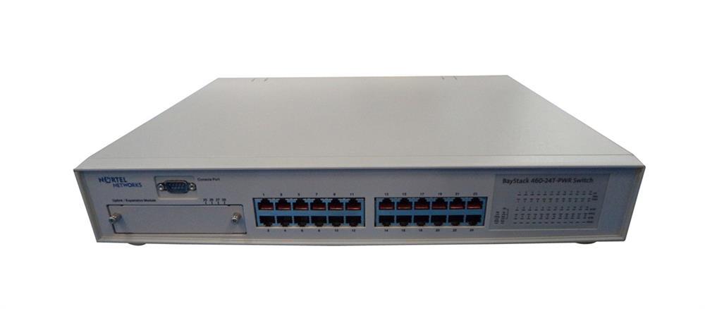 AL2001C20-E5 Nortel BayStack 460-24T-PWR 24-Ports RJ-45 Stackable Fast Ethernet External Switch with PoE (Refurbished)