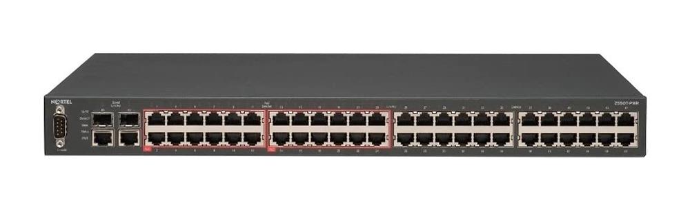 AL2500E12-E6 Nortel Fast Ethernet Routing Switch 2550T-PWR with 48 10/100 Ports (24-Ports supPort PoE) 2 combo 10/100/1000 SFP Ports plus 2 1000BaseT rear (Refurbished)