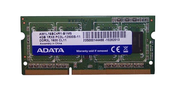 AM1L16BC4R1-B1MS ADATA Premier Pro 4GB PC3-12800 DDR3-1600MHz non-ECC Unbuffered CL11 204-Pin SoDimm 1.35V Low Voltage Single Rank Memory Module
