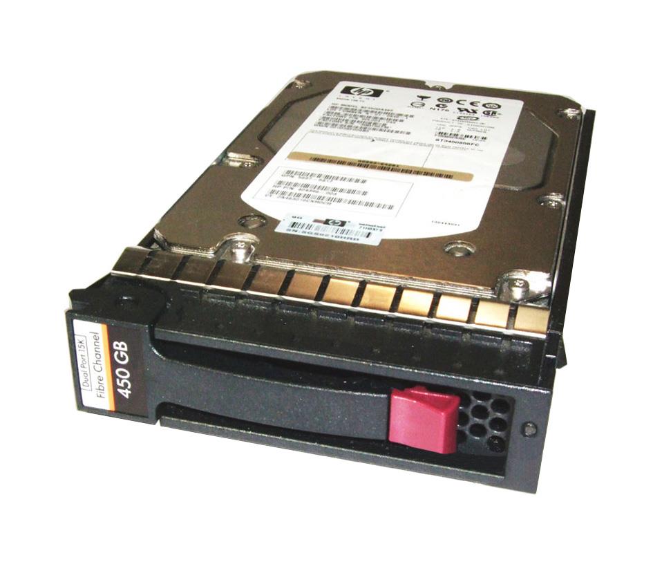 AN596A HP 450GB 15000RPM Fibre Channel 4Gbps Dual Port Hot Swap 3.5-inch Internal Hard Drive for StorageWorks 4400