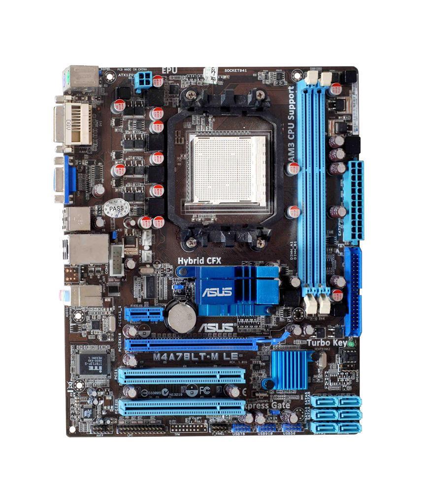 AS04M4A78LT01 ASUS Socket AM3 AMD 760G + SB710 Chipset AMD Phenom II/ AMD Athlon II/ AMD Sempron 100 Series Processors Support DDR3 2x DIMM 6x SATA 3.0Gb/s Micro-ATX Motherboard (Refurbished)