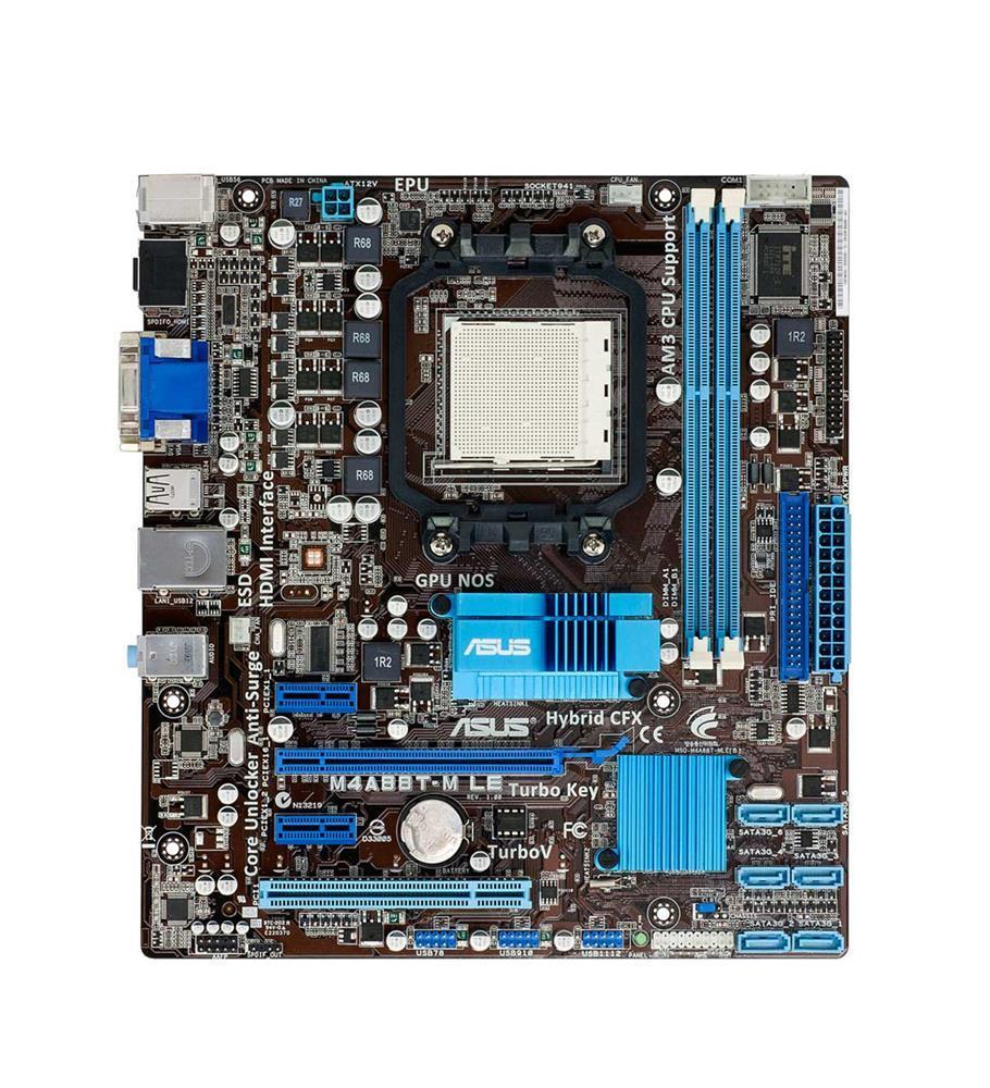 AS04M4A88TMLE ASUS Socket AM3 AMD 880G + SB710 Chipset AMD Phenom II/ AMD Athlon II/ AMD Sempron 100 Series Processors Support DDR3 2x DIMM 6x SATA 3.0Gb/s Micro ATX Motherboard (Refurbished)