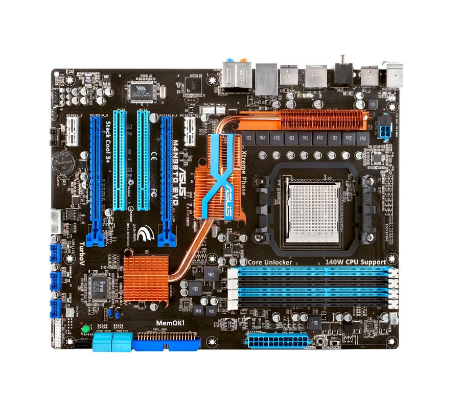 AS04M4N98TD-E ASUS Socket AM3 Nvidia nForce 980a SLI AMD Phenom II/ AMD Athlon II/ AMD Sempron Processors Support DDR3 4x DIMM 5x SATA 3.0Gb/s ATX Motherboard (Refurbished)
