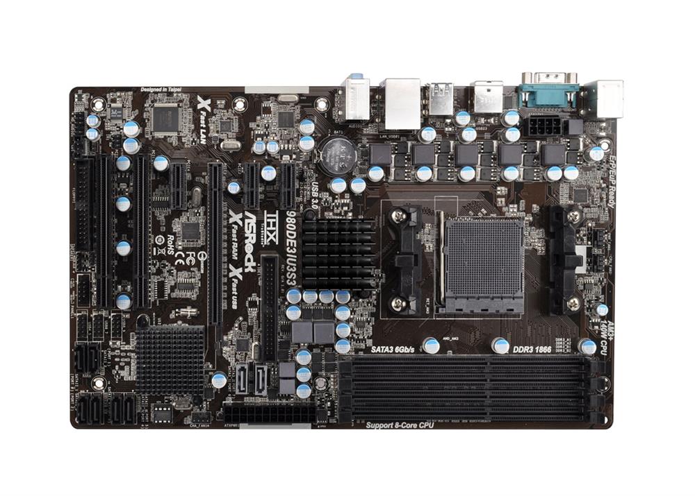 ASR-980DE3/U3S3 ASRock 980de3/u3s3 Motherboard Amd Phenom/athlon/sempron Am3+ Rx881/760 (Refurbished)