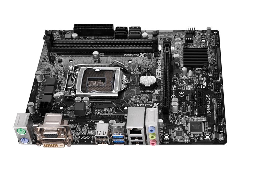 ASR-H81M-DGS ASRock H81m-dgs Motherboard Core i7/i5/i3/xeon/pentium/celeron L (Refurbished)