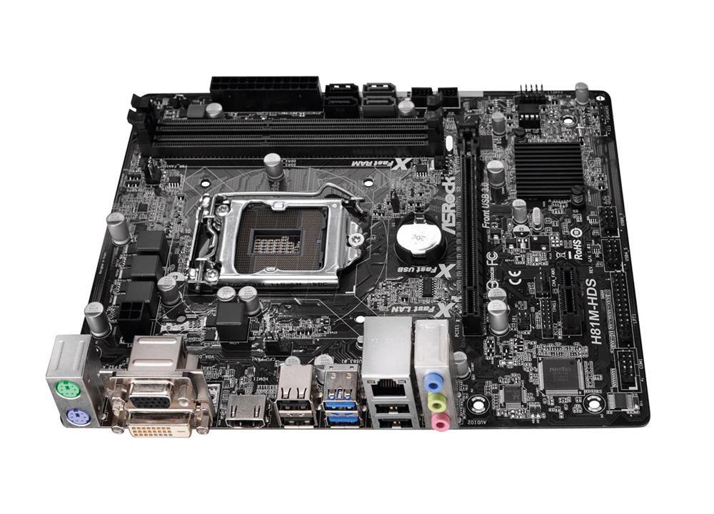 ASR-H81M-HDS ASRock H81m-HDs Motherboard Core i7/i5/i3/xeon/pentium/celeron L (Refurbished)
