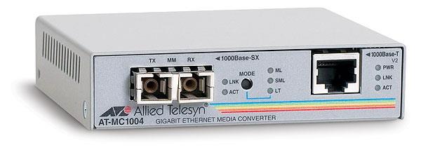AT-MC1004 Allied Telesis 1000Base-T Gigabit Ethernet to 1000SX (SC) Standalone Media Converter
