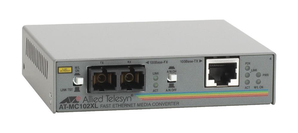AT-MC102XL-90 Allied Telesis 100Base-TX to 100Base-FX SC Ethernet Media Converter