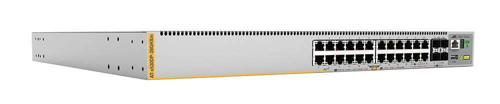 AT-X530DP-28GHXM-B01 Allied Telesis x530DP-28GHXm Layer 3 Switch - 24 Ports - Manageable - Gigabit Ethernet, 5 Gigabit Ethernet, 10 Gigabit Ethernet - 10/100/1000Base-T, 10GBase-X, 5GBase-T - 3 Layer Supported - Modular (Refurbished)