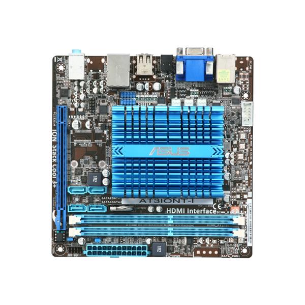 AT3IONT-I ASUS Socket PBGA437 Nvidia ION Chipset Intel Atom 330 Processors Support DDR3 2x DIMM 4x SATA 3.0Gb/s Mini ITX Motherboard (Refurbished)