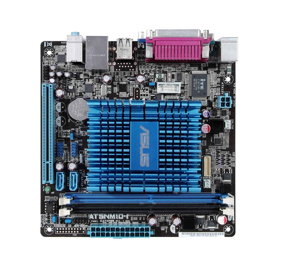AT5NM10-I ASUS Intel NM10 Chipset Intel Atom D525/D510 Processors Support DDR2 2x DIMM 2x SATA 3.0Gb/s Mini ITX Motherboard (Refurbished)