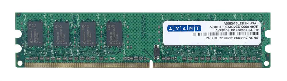 AVF6456U61E6800F9-QICP Avant 2GB PC2-6400 DDR2-800MHz non-ECC Unbuffered CL6 240-Pin DIMM Dual Rank Memory Module
