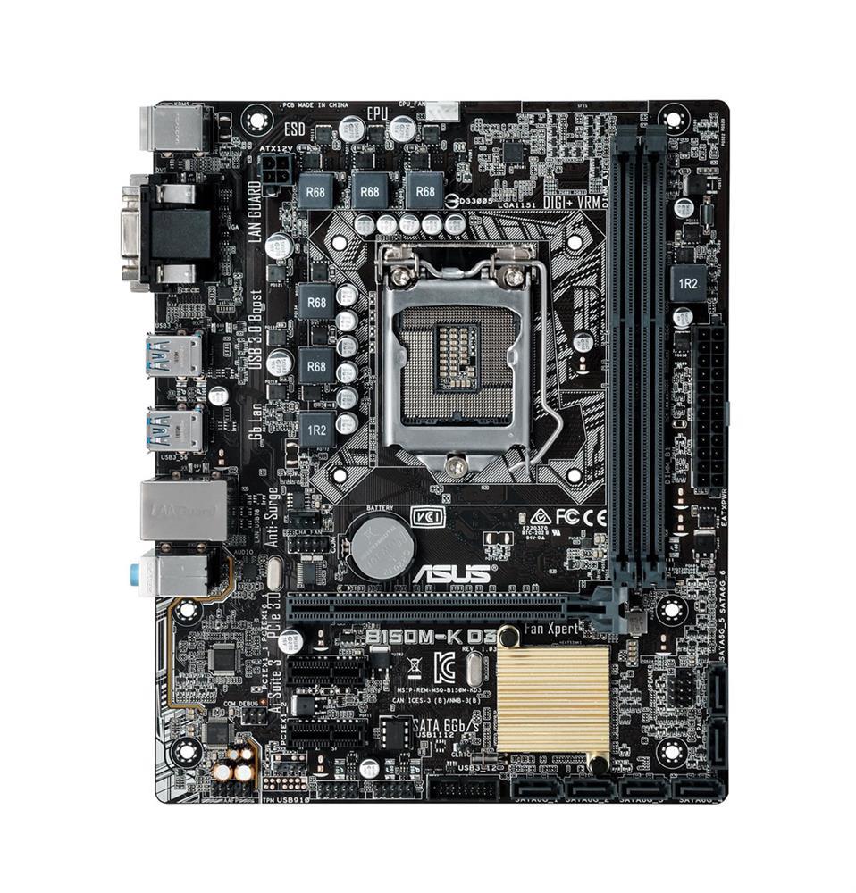 B150M-K D3 Asus Socket 1151 6 Gen Processors Support Intel B150 Chipset micro-ATX Motherboard (Refurbished)