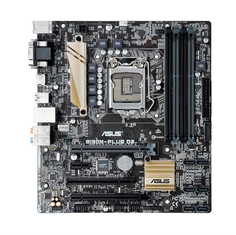 B150M-PLUS D3 Asus Socket 1151 6 Gen Processors Support Intel B150 Chipset ATX Motherboard (Refurbished)