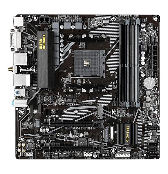 B550M DS3H AC Gigabyte Socket AM4 AMD B550 Chipset AMD Ryzen 5000 Series/ Ryzen 5000 G-Series/ Ryzen 4000 G-Series And Ryzen 3000 Series Processors Support DDR4 4x DIMM 4x SATA 6.0Gb/s Micro-ATX Motherboard (Refurbished)