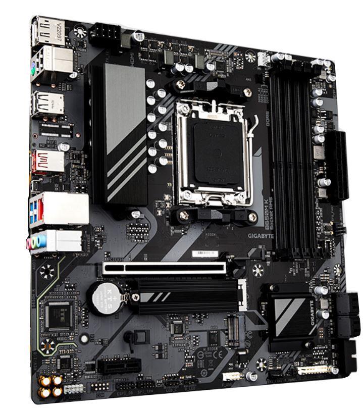 B650M DS3H (rev. 1.0) Gigabyte B650M DS3H Socket AM5 AMD B650 Chipset AMD Ryzen 7000 Series Processors Support DDR5 4x DIMM 4x SATA 6.0Gb/s Micro-ATX Motherboard (Refurbished)