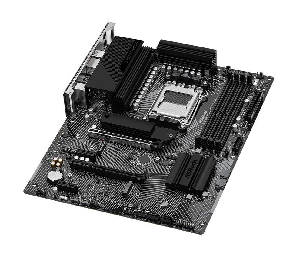 B650 PG Lightning ASRock Socket AM5 AMD B650 Chipset AMD Ryzen 7000 Series Processors Support DDR5 4x DIMM 4x SATA3 6.0Gb/s ATX Motherboard (Refurbished)
