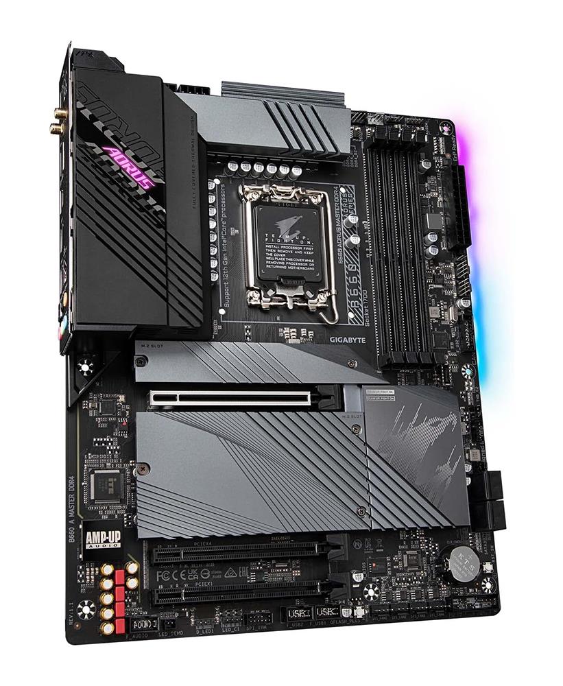 B660 AORUS Master Gigabyte Socket LGA 1700 Intel B660 Chipset 13th Generation Core / Pentium Gold / Celeron Processors Support DDR5 4x DIMM 4x SATA 6.0Gb/s ATX Motherboard (Refurbished)