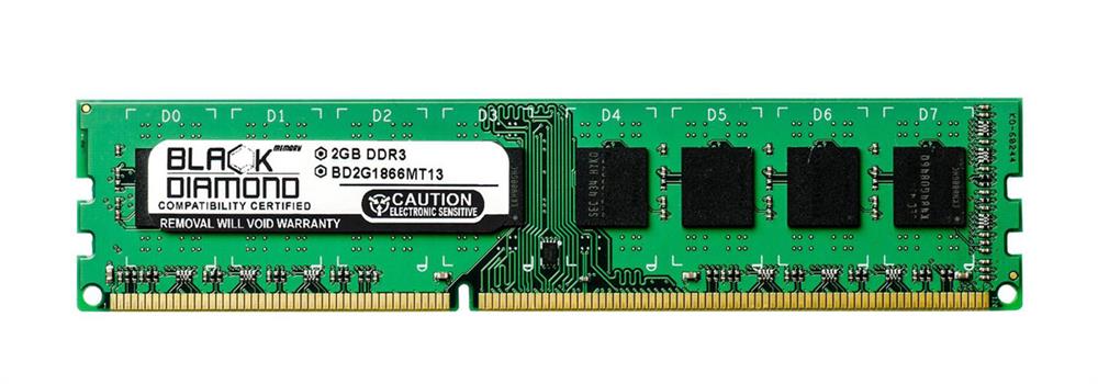 BD2G1866MT13 Black Diamond 2GB PC3-14900 DDR3-1866MHz non-ECC Unbuffered CL13 240-Pin DIMM Dual Rank Memory Module